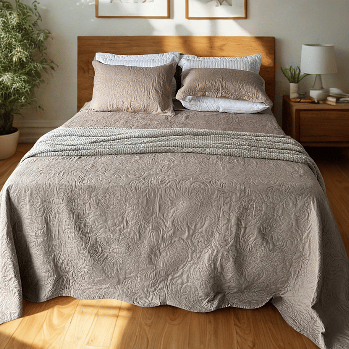 Kit Colcha Boutis King Avelã