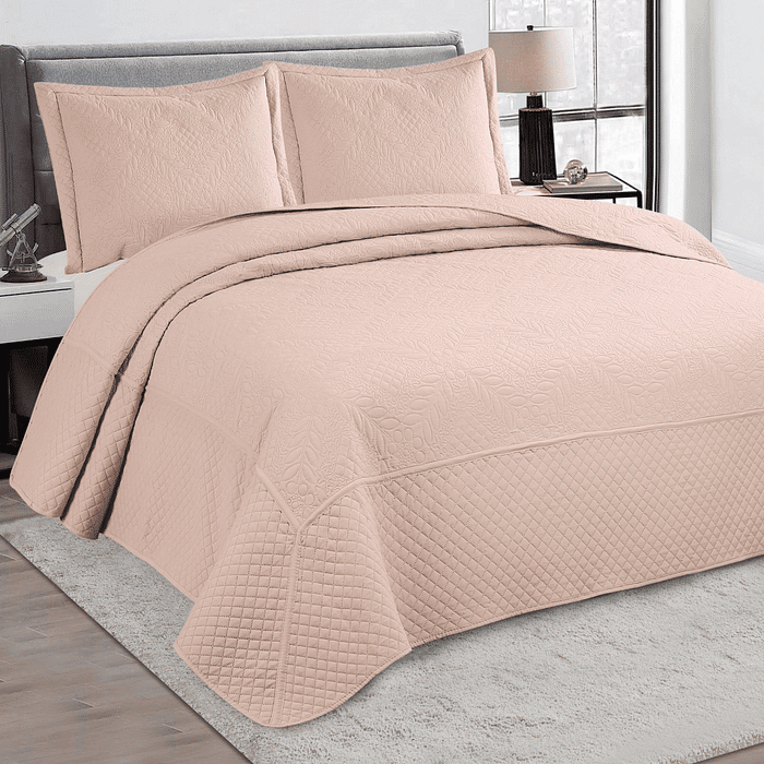 Kit Cobreleito Velvet Solteiro 2pc Rosê