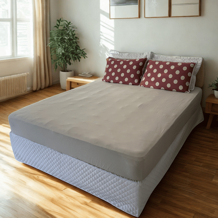 Lencol Elastico Malha Prime Queen Bege