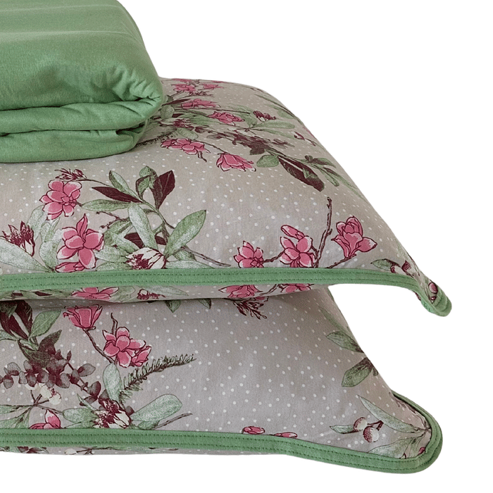 Jogo Malha Prime 3pc Casal 100% Algodão Verde