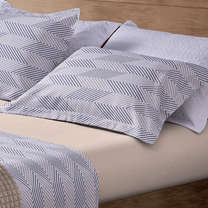 Jogo Duplo 150fios Puro Algodao 4pc Queen Bege