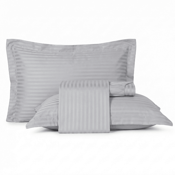 Jogo 3pc Queen Maquinetado Prata