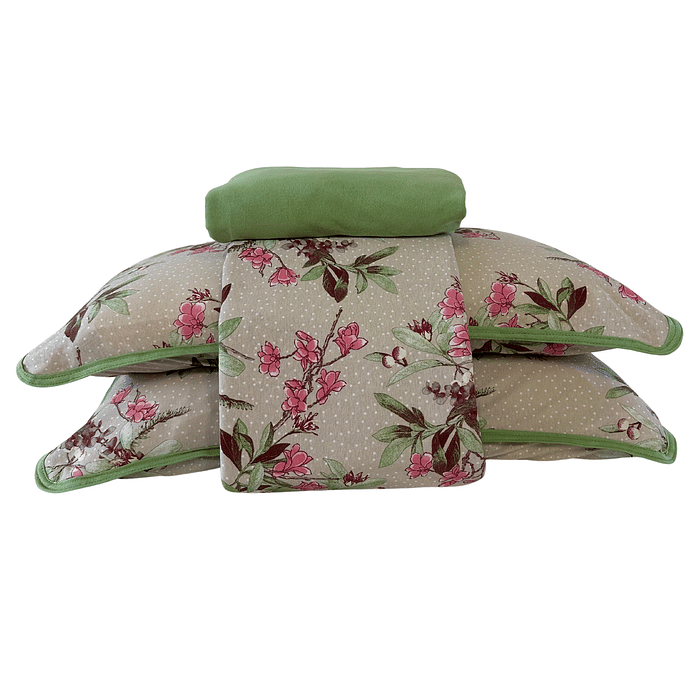 Jogo Duplo Malha Prime 4pc Casal Verde