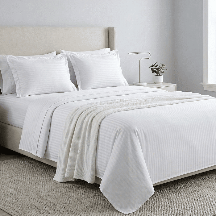 Jogo Duplo 3pc Solteiro Maquinetado Branco