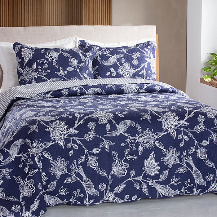 Kit Colcha Boutis Casal Boston