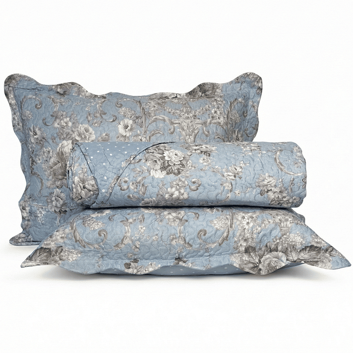 Kit Colcha Boutis Queen Viena