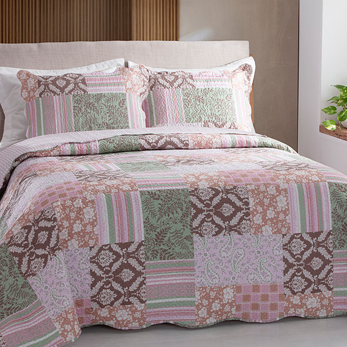 Kit Colcha Boutis Queen Nashville