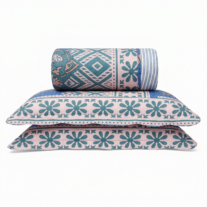 Kit Colcha Boutis Casal Bervely Hills