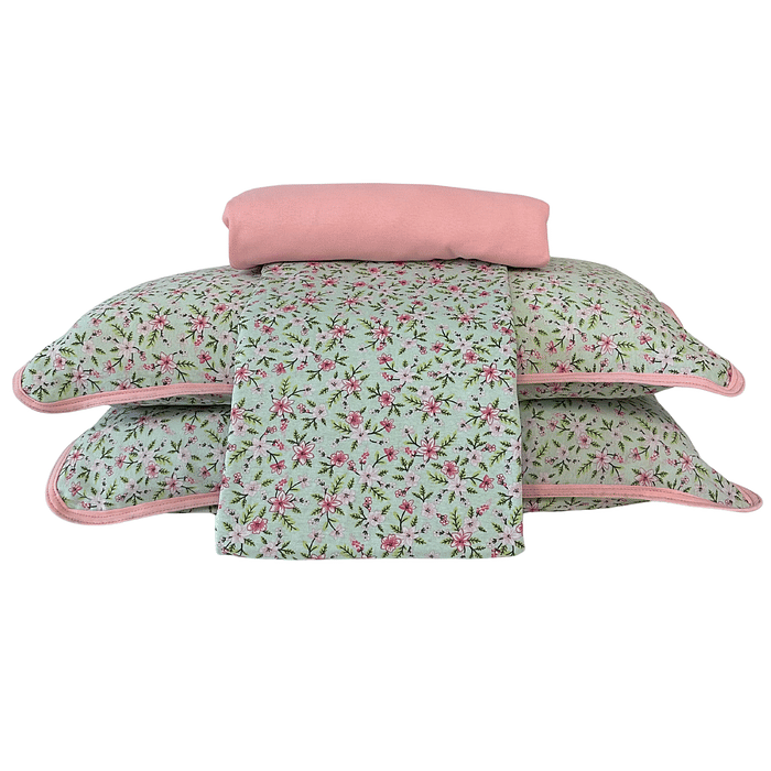 Jogo Duplo Malha Prime 4pc Casal Rosa