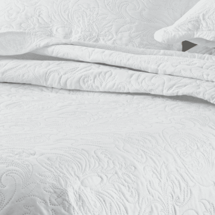 Kit Colcha Boutis Solteiro Branco