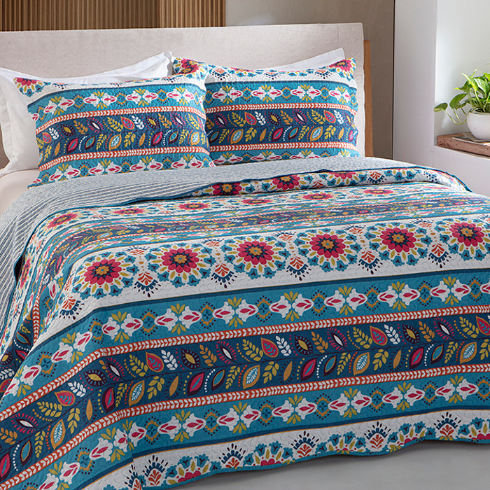 Kit Colcha Boutis Casal Savannah