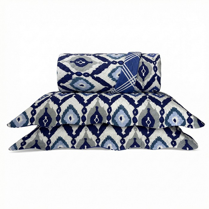 Kit Colcha Boutis Queen Palermo