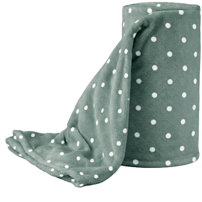 Manta Flannel Petit Poa Queen 220x240 Verde