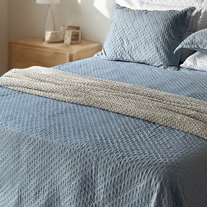 Kit Colcha Boutis King Oceano