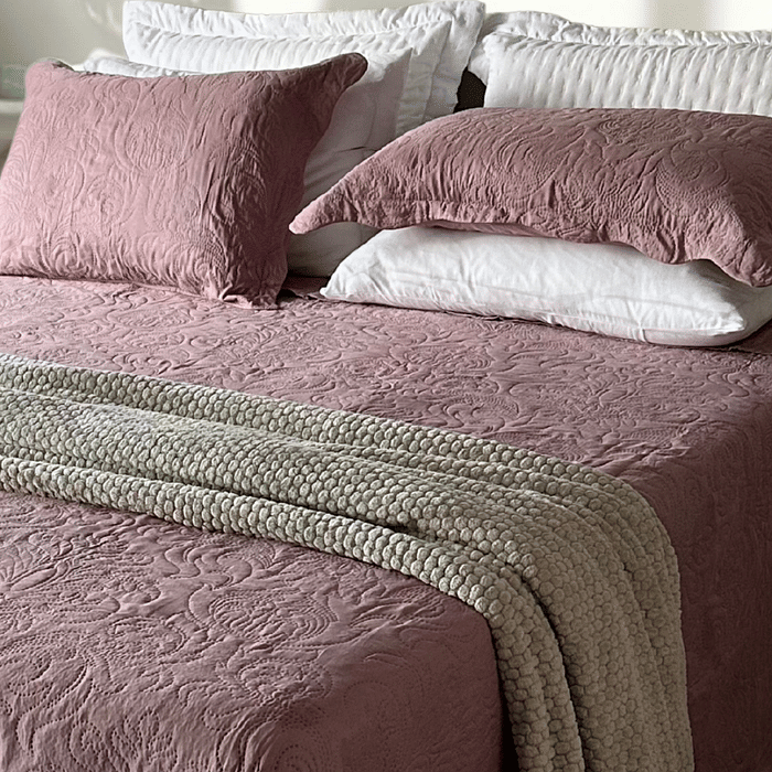 Kit Colcha Boutis Casal Lavanda
