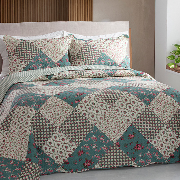 Kit Colcha Boutis Casal Dallas