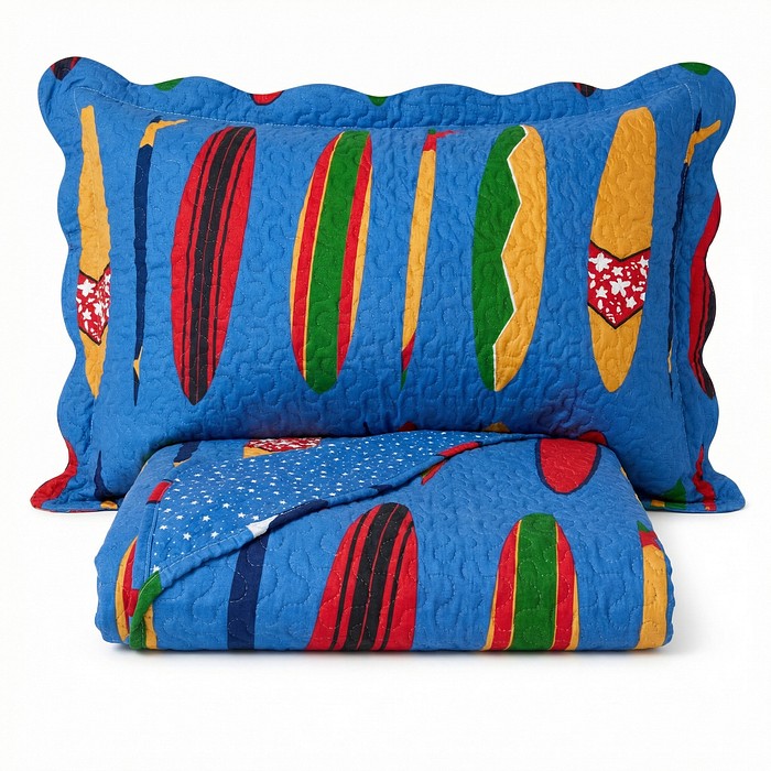 Kit Colcha Boutis Solteiro Surf