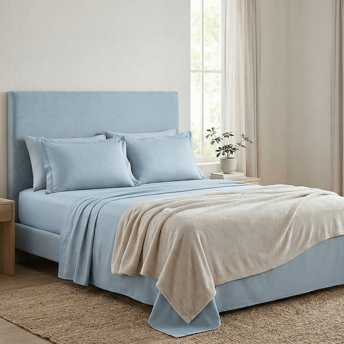 Jogo Duplo 4pc Queen Super Cotton Azul