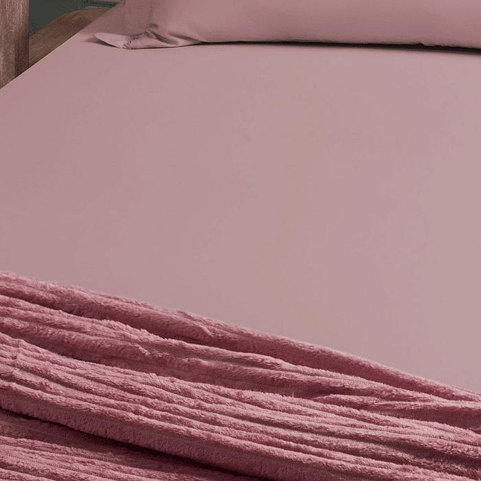 Jogo de Lençol Percal 200fios 100% Algodao Casal 3pc Rose