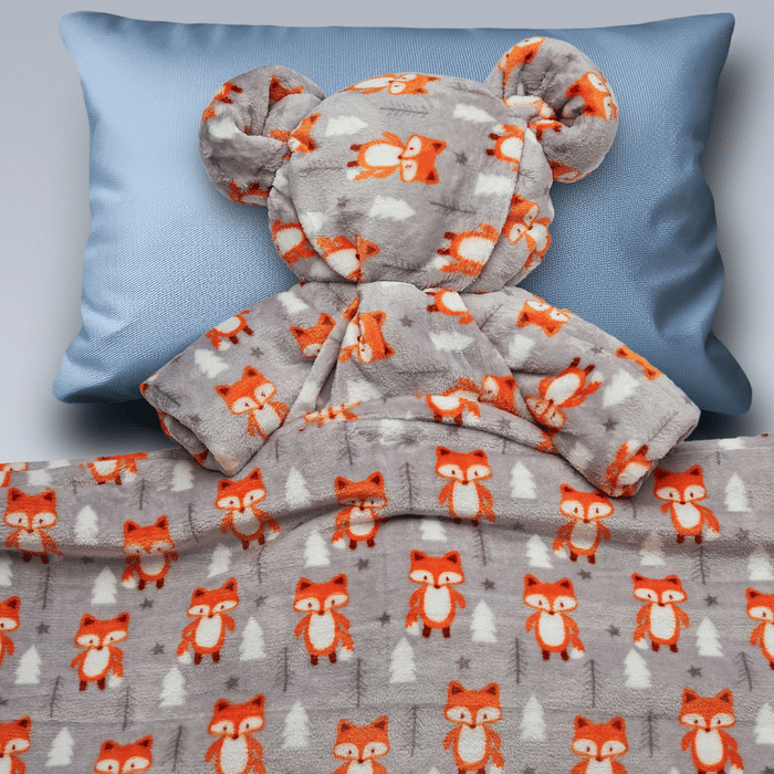 Manta Flannel Solteiro Estampado 150x200 Raposa