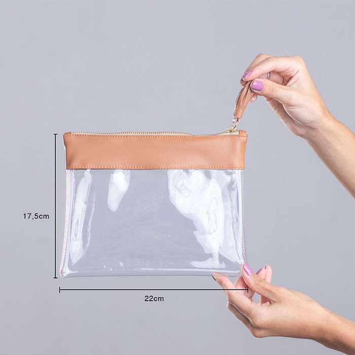 Necessaire Cris Estampa Laço e Xadrez