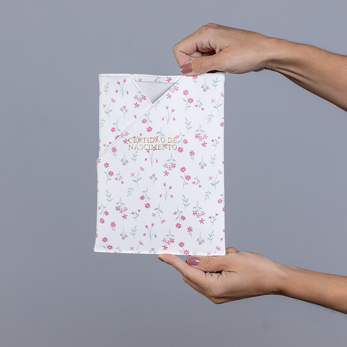 Certidão de Nascimento Gy Estampa Flor