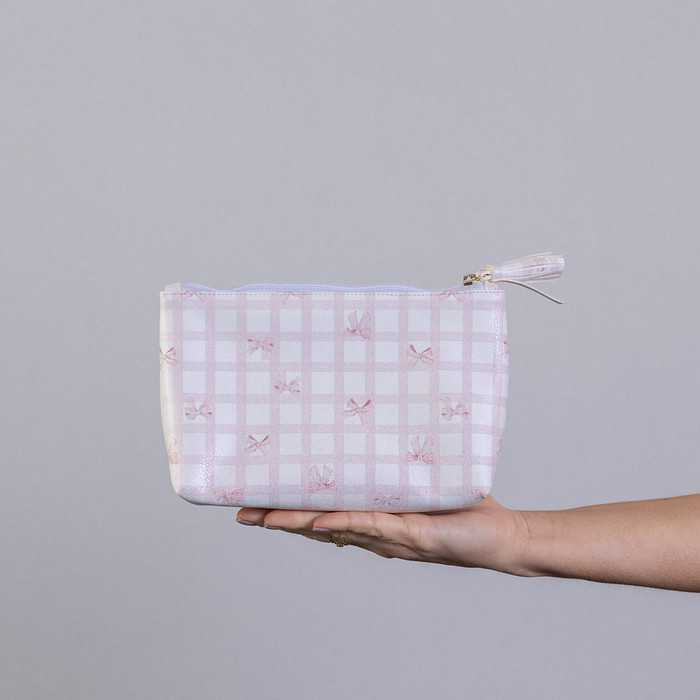 Necessaire Lelê Estampa Laço e Xadrez