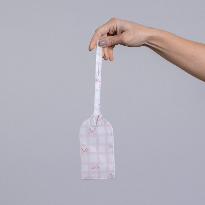 Tag de Mala Jack Estampa Laço e Xadrez