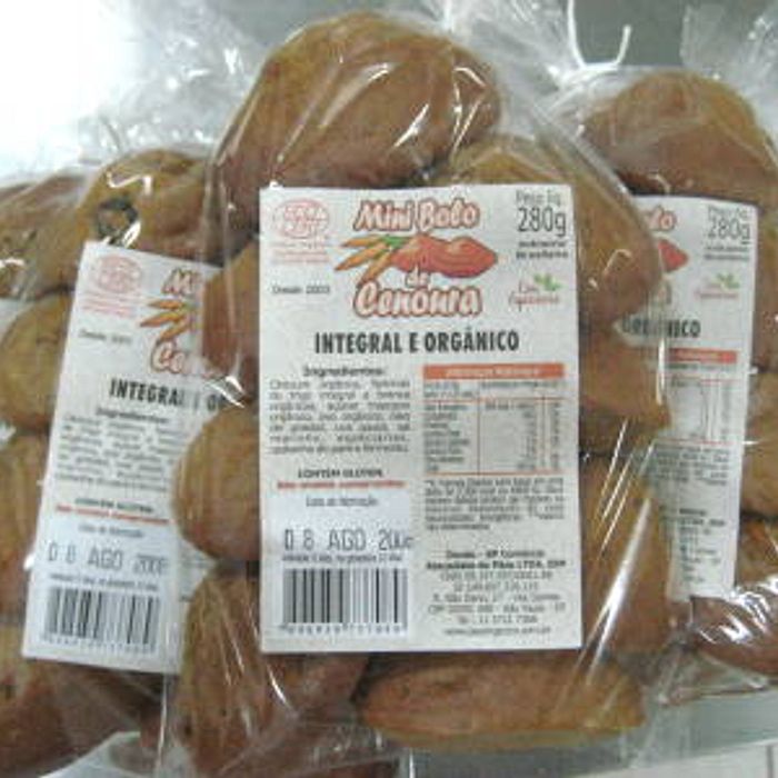 Mini Bolo de Cenoura - embalagem com 8 unidades 280 g