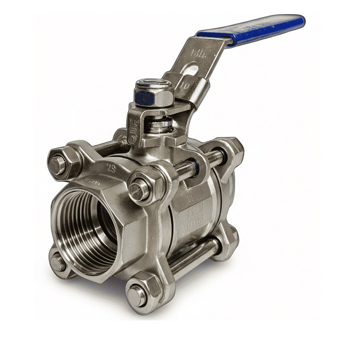 VALVULA ESFERA TRIPARTIDA TOTAL INOX 304 P.P. T.P BSP