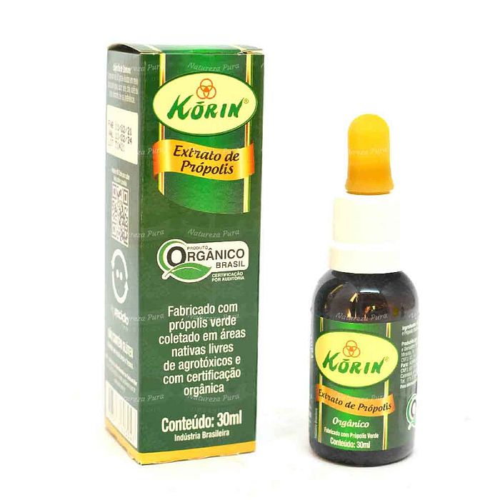 EXTRATO DE PROPOLIS ORGÂNICO 30ML KORIN