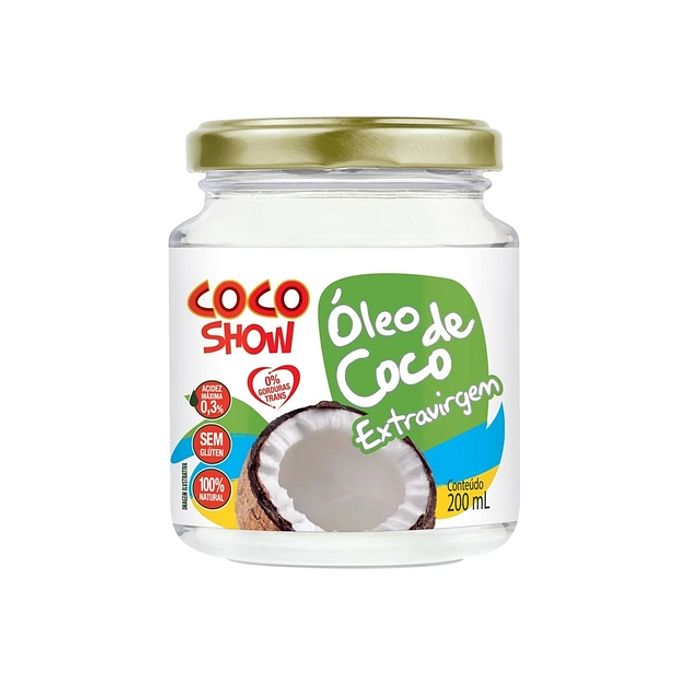 ÓLEO DE COCO EXTRAVIRGEM COCO SHOW COPRA 200ML