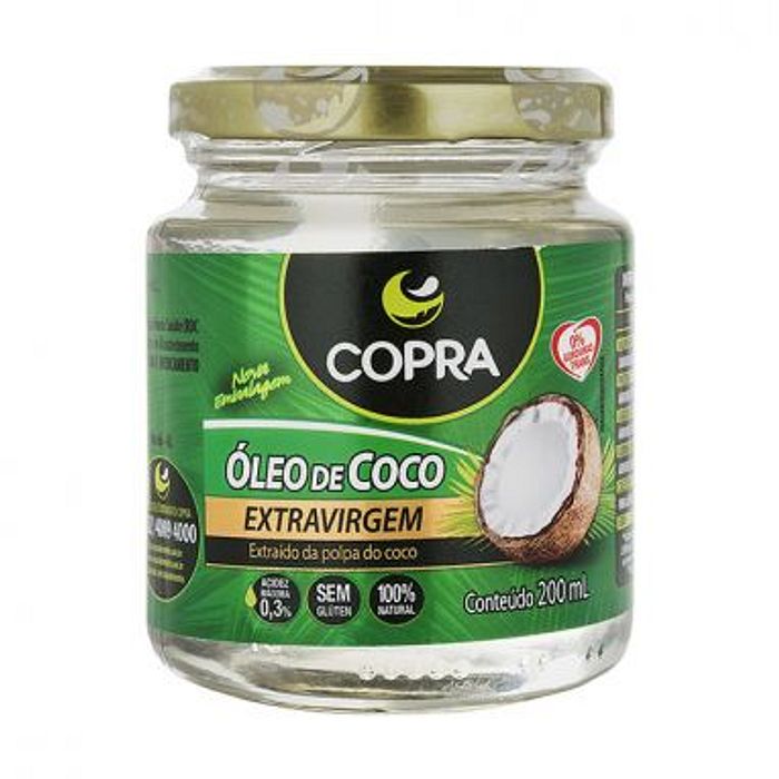 OLEO DE COCO EXTRA VIRGEM  COPRA 200 ML