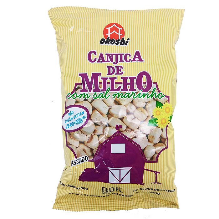 CANJICA DE MILHO COM SAL MARINHO 50G OKOSHI