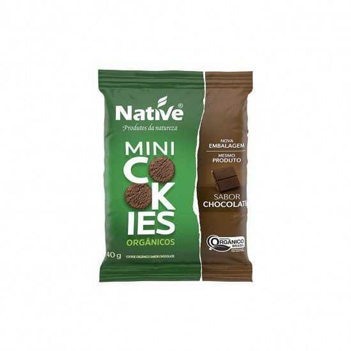 MINI COOKIES CHOCOLATE ORGÂNICO NATIVE 40G