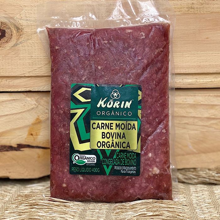 CARNE MOIDA BOVINA ORGÂNICA KORIN 400G