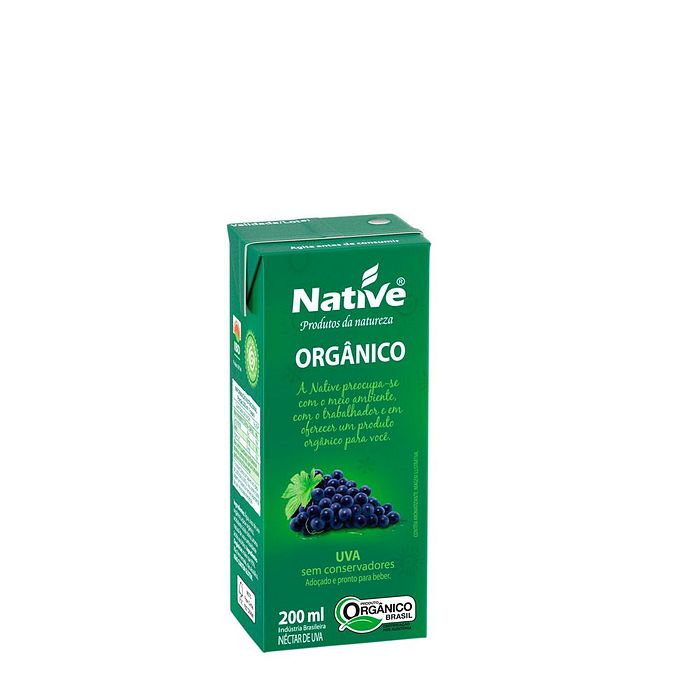 SUCO NECTAR DE UVA ORGÂNICO NATIVE 200ML