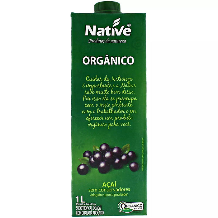 AÇAÍ COM GUARANÁ ORGÂNICO NATIVE 1L