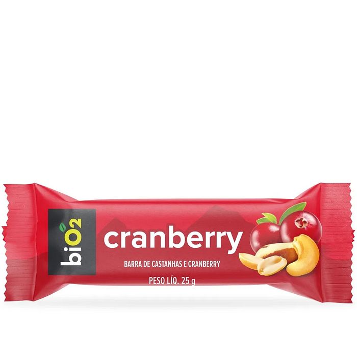 BARRA DE CASTANHA E CRANBERRY BIO2 25G