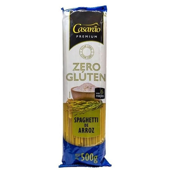 SPAGHETTI DE ARROZ ZERO GLÚTEN CASARÃO 500G