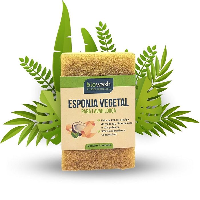 ESPONJA VEGETAL PARA LAVAR LOUÇA BIOWASH