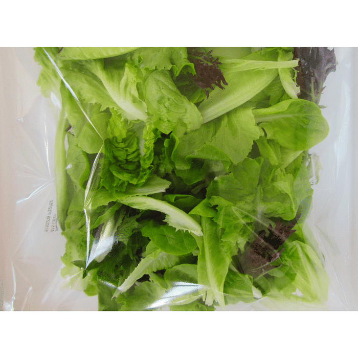 Salada de Folhas de Alface Orgânica Lavadas