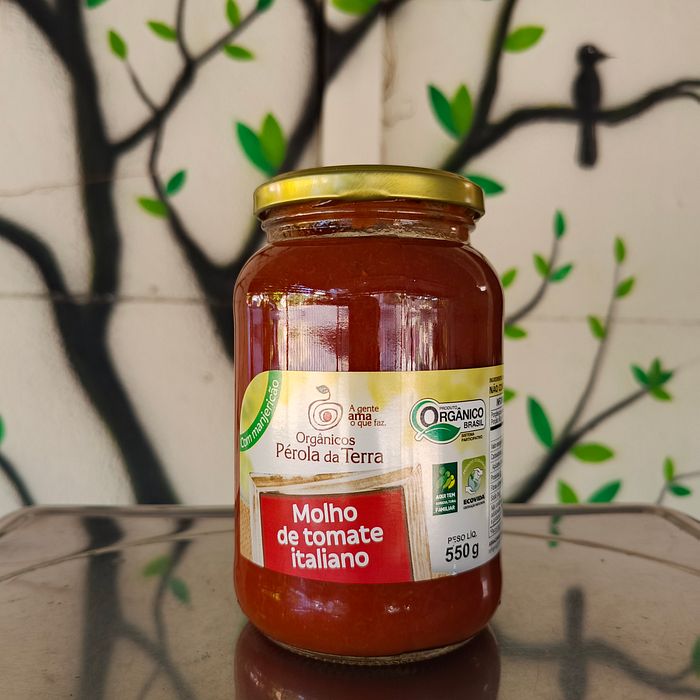 Molho de Tomate Orgânico c/ Manjericão