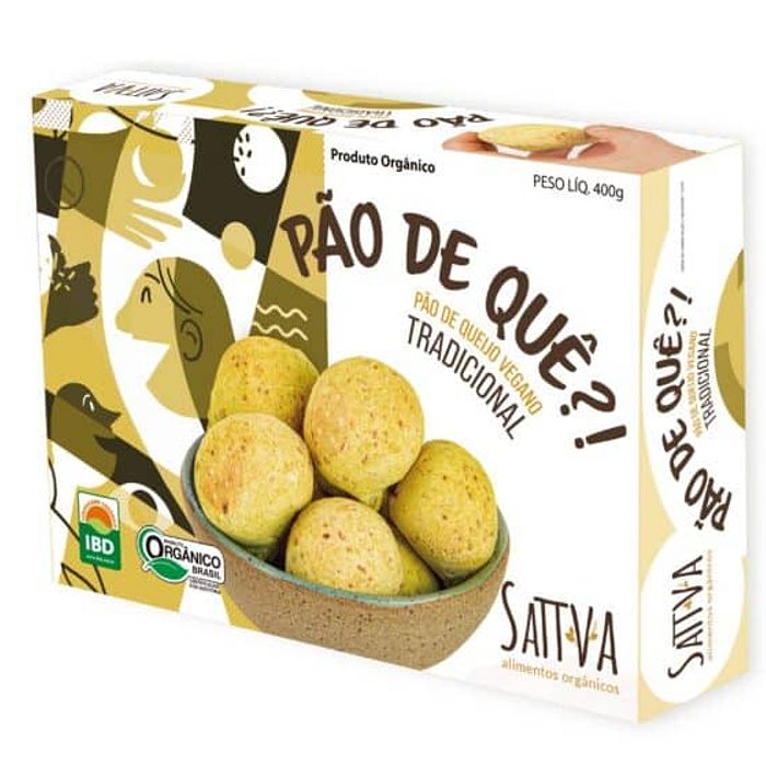 Pão de Quê!? Tradicional – Pão de Queijo Vegano sabor Inhame (congelado)