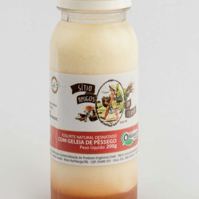 Iogurte Natural Desnatado Orgânico com Geleia de Pêssego