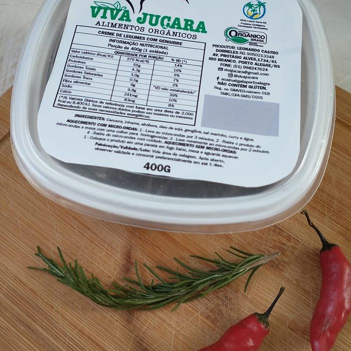 Creme de Legumes com Gengibre Orgânico