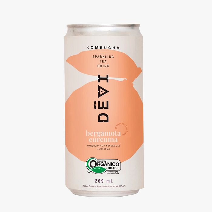 Kombucha Tangerina e Cúrcuma Orgânica - DÊVI