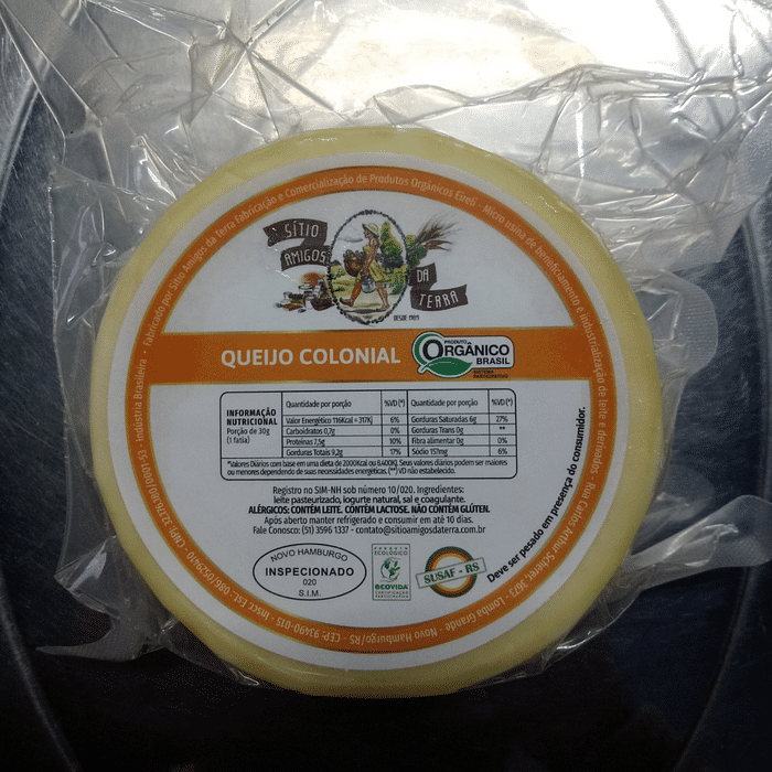 Queijo Colonial Orgânico