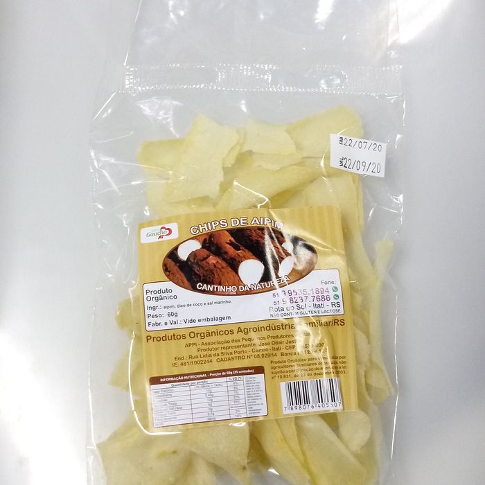 Chips de Aipim Orgânico