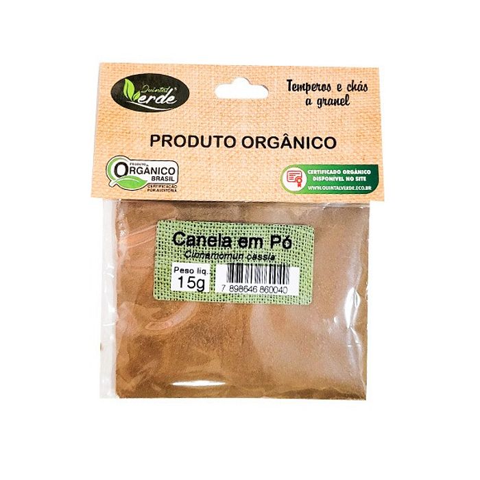 Canela em Pó Orgânico - Quintal Verde